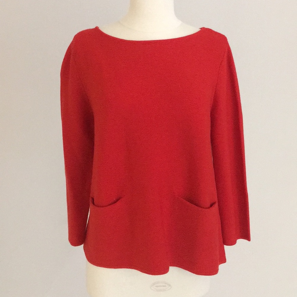Cos red wool sweater, sz med